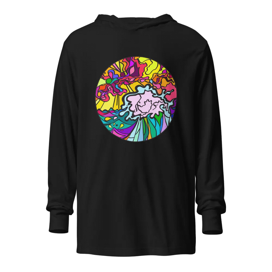 Stained Glass Dreams Hooded Tee - Wave at Sunset product image (1)
