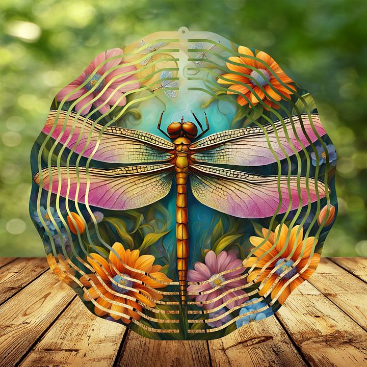 The Dragon Flies Wind Spinner Design PNG product image (1)