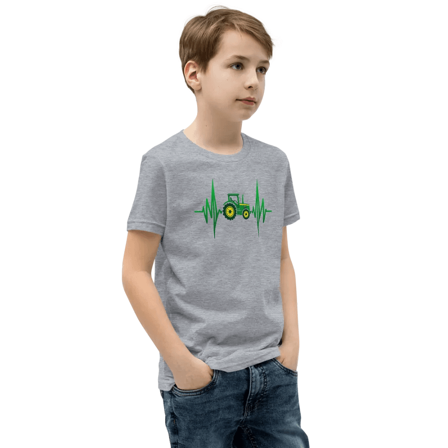 Tractor Heartbeat Youth T-Shirt product image (4)