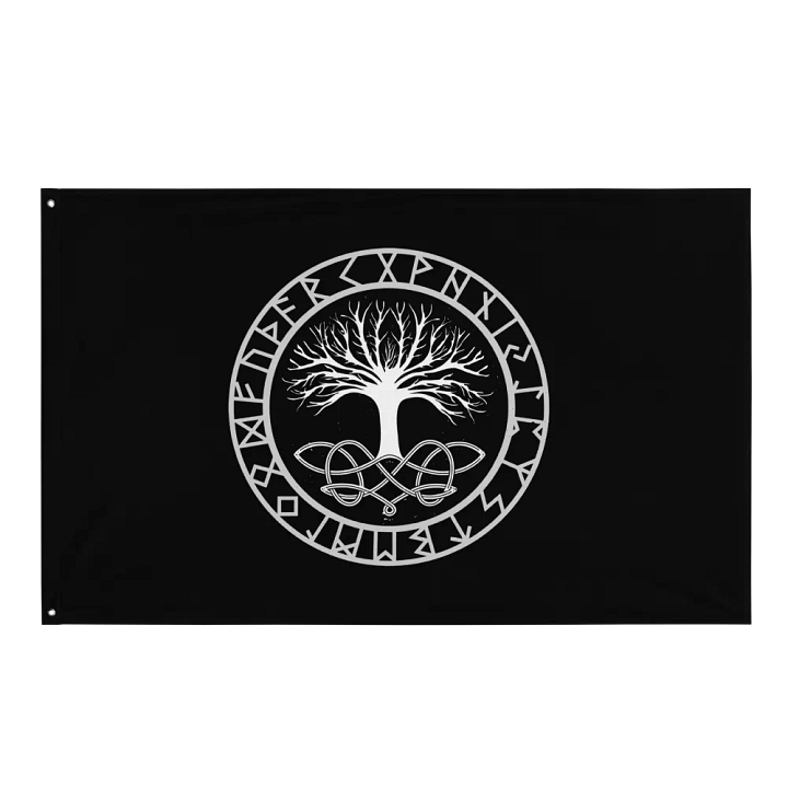 Tree of Life Flag in Black product image (1)