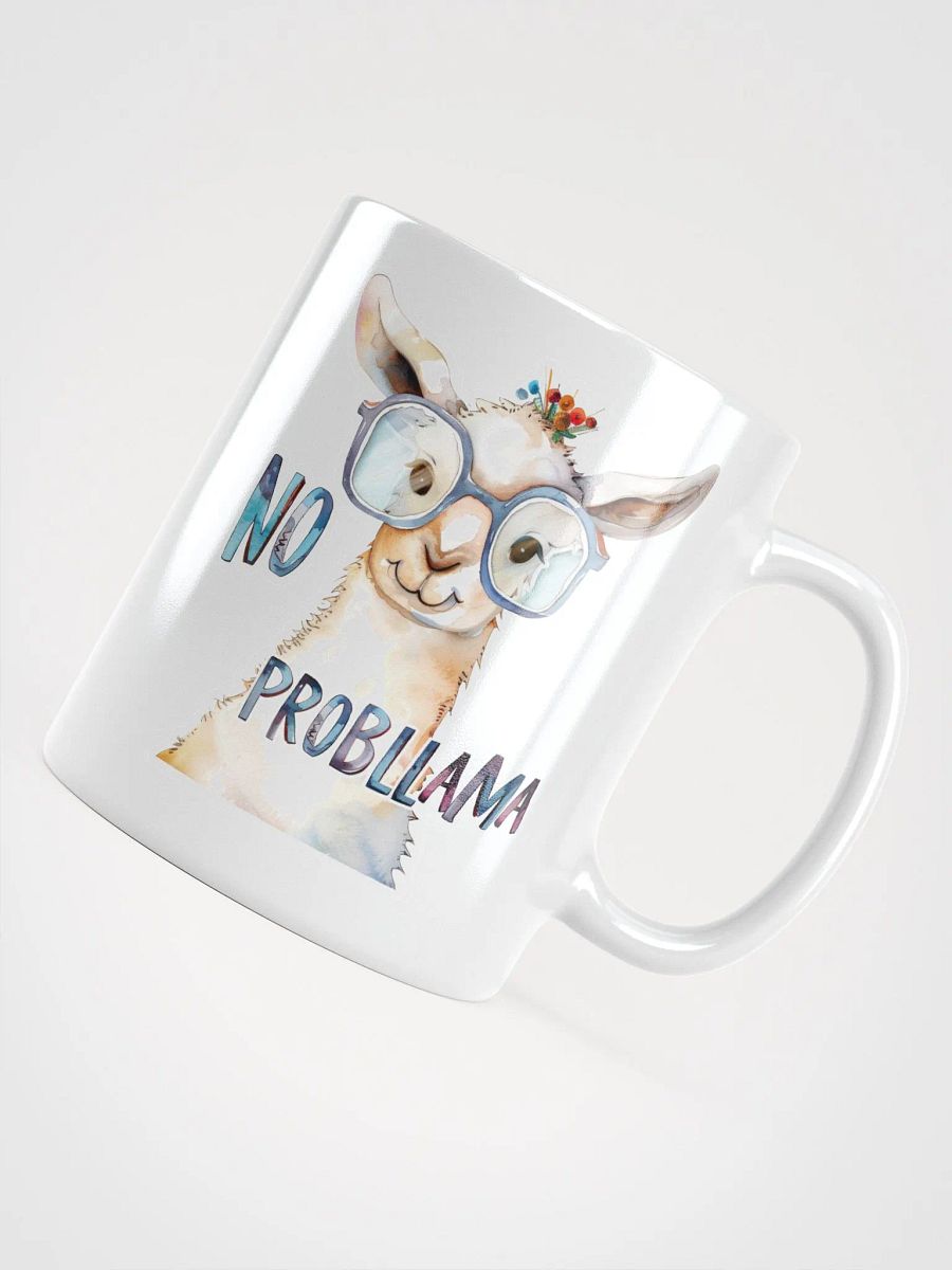 No Probllama White Glossy Mug product image (5)