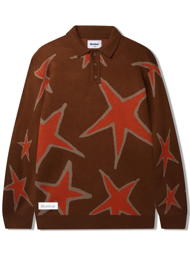 Star Polo Knit Sweater, Oak product image (1)