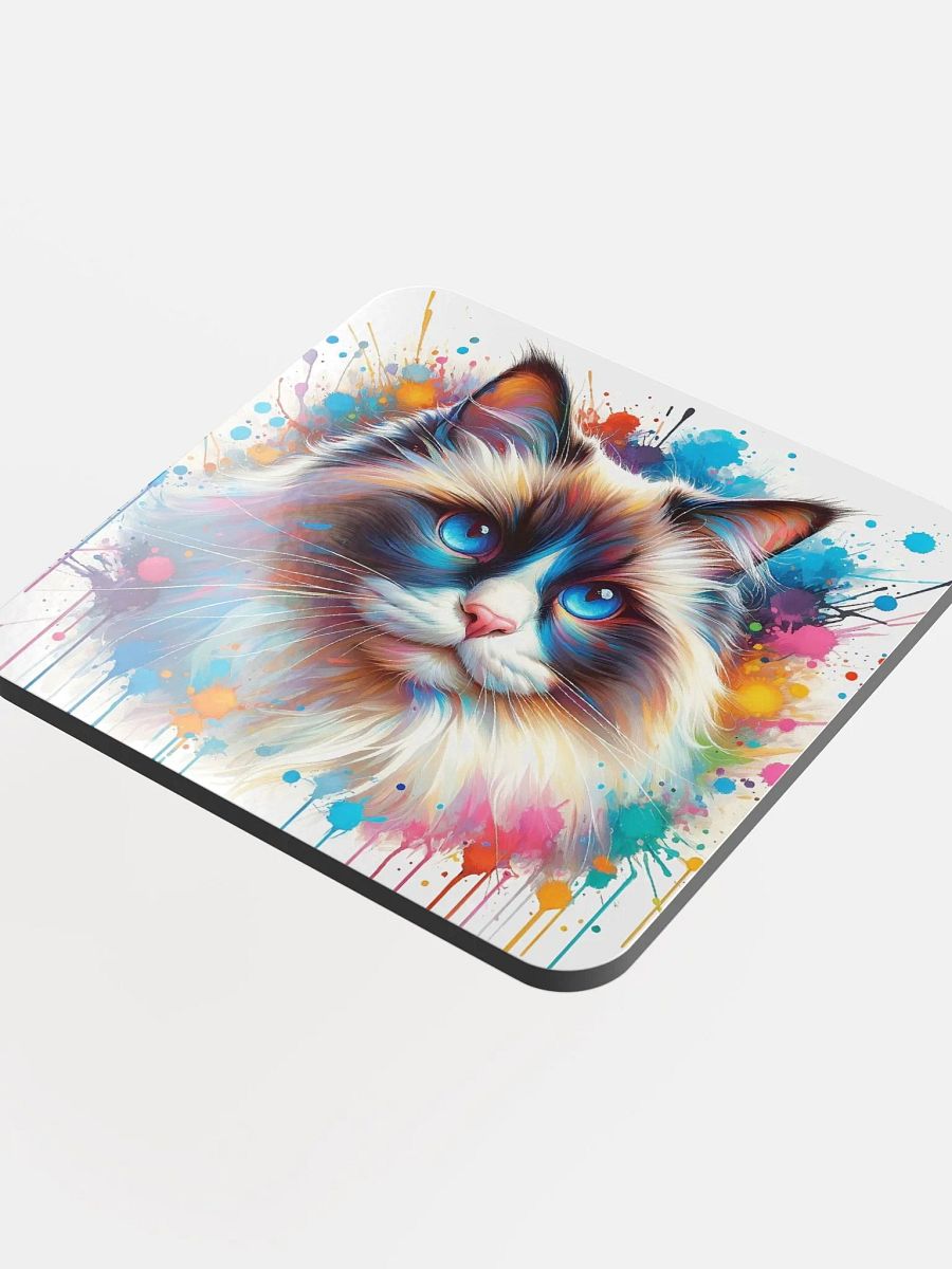 Glossed Cork Coaster: Ragdoll product image (4)