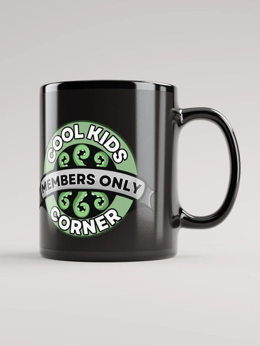 Cool Kids Corner Black Glossy Mug product image (1)