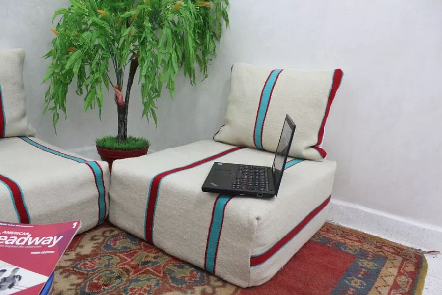 Moroccan Floor sofa, Moroccan floor couch, set of floor sofa pillows pouf product image (5)