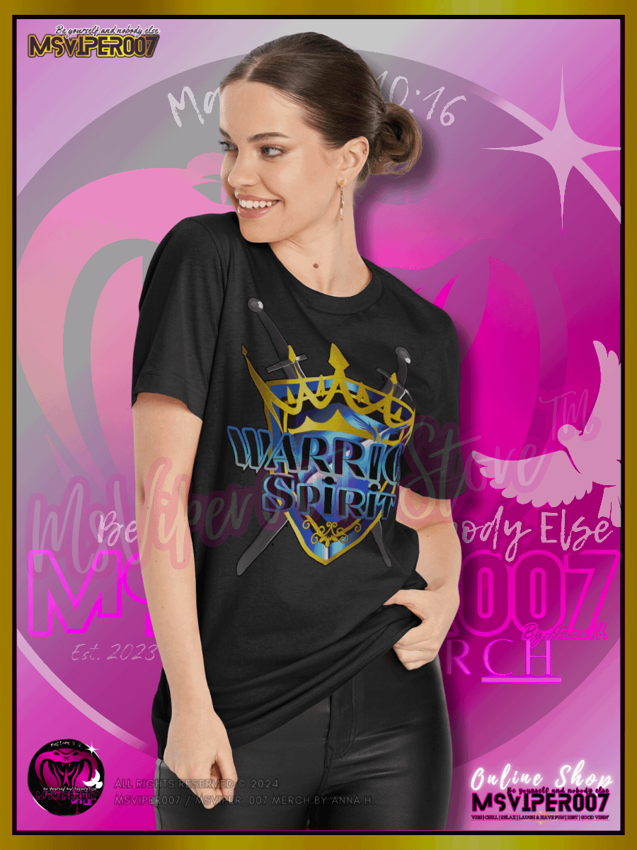 T-Shirt - MsViper007's "Warrior Spirit [gold/blue]" Comfort T-shirt By Anna H. product image (4)