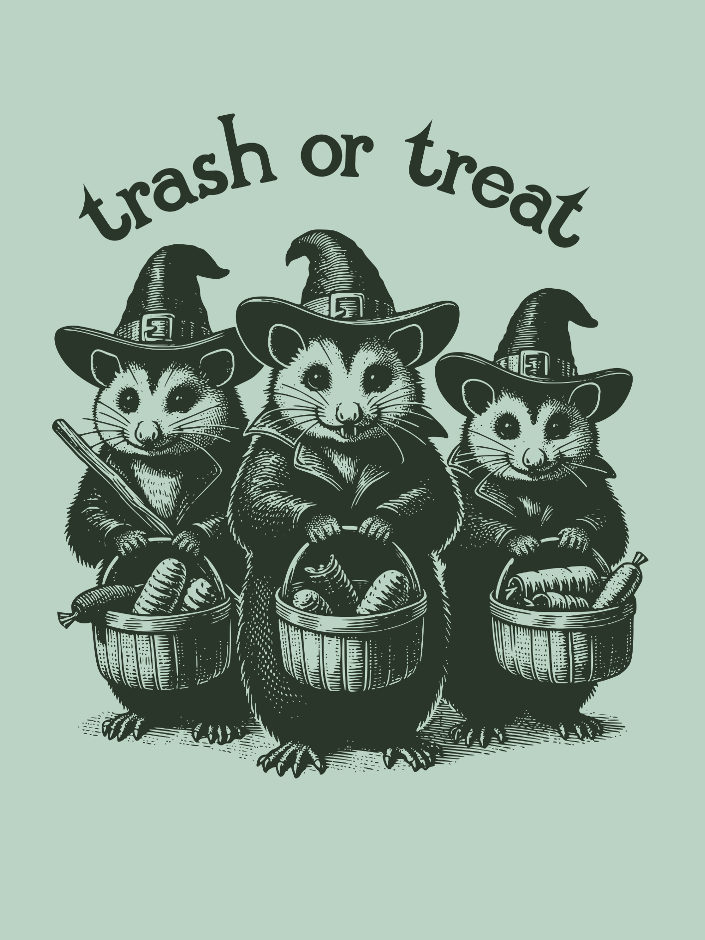 Trash or Treat Possum Unisex T-Shirt product image (1)