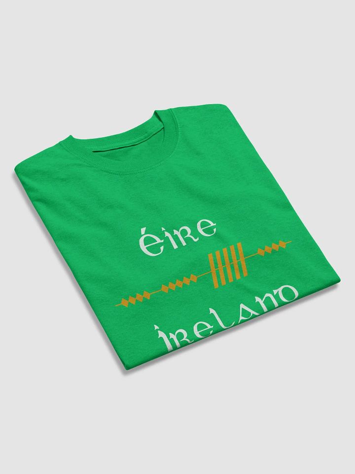 Ireland/Éire Scholastic style Ogham Green Printed T-shirt product image (2)