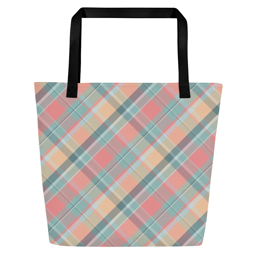 Summer Plaid Tote Bag product image (1)