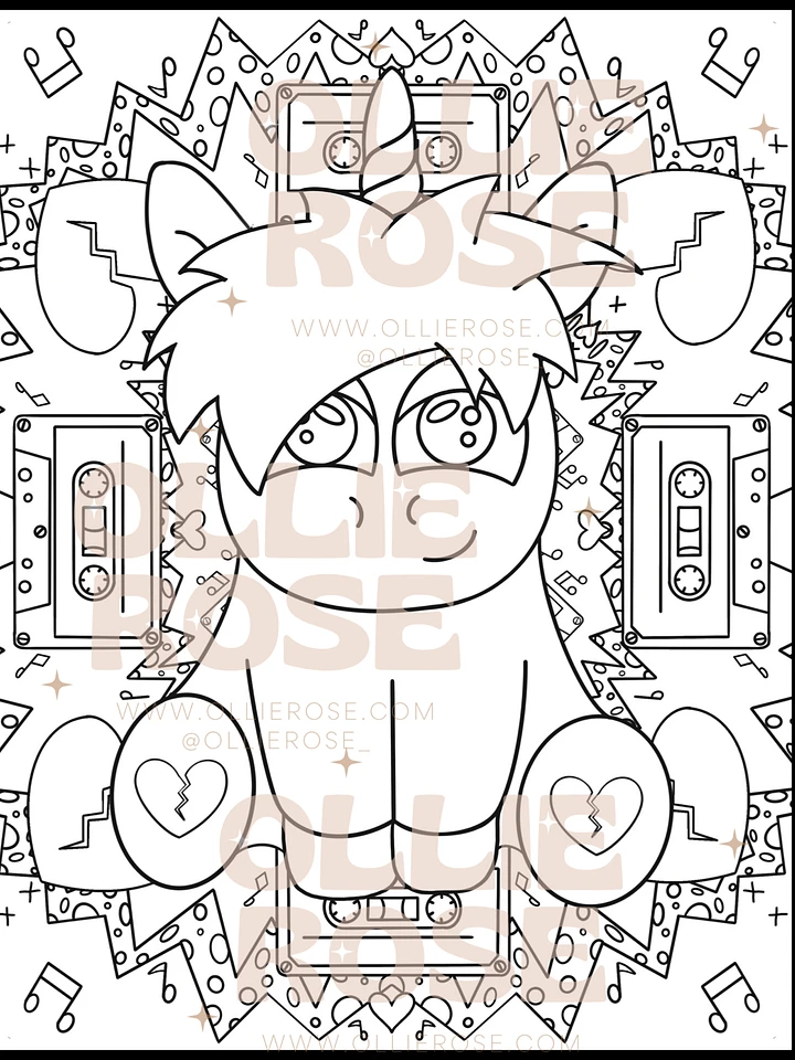 Ash the Emocorn | Coloring Page product image (1)