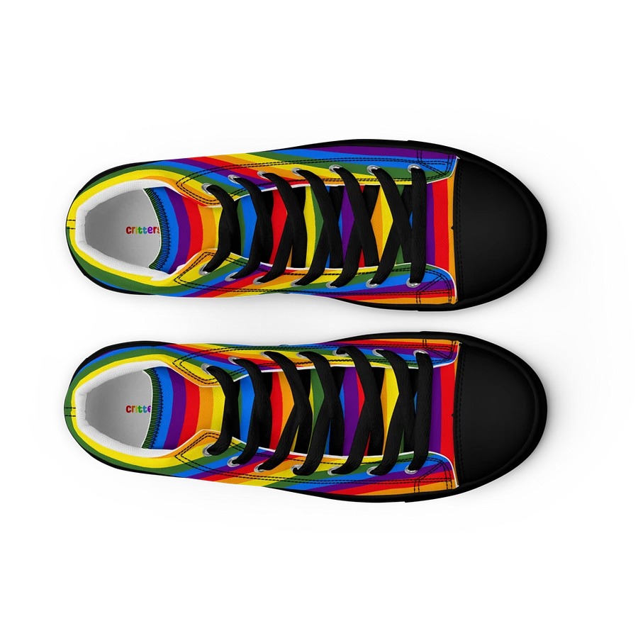 Rainbow and Black Flower Sneakers product image (40)