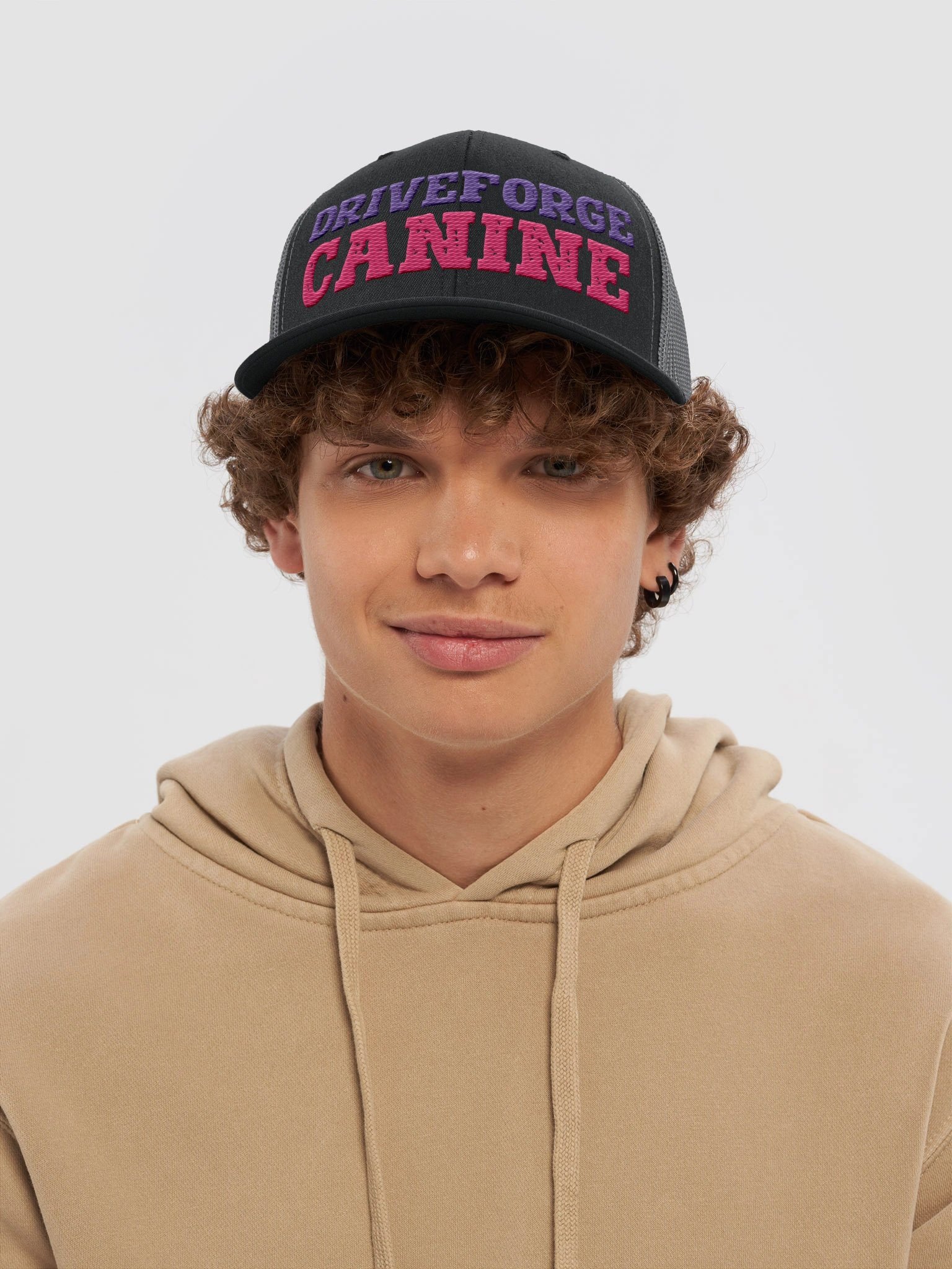 DriveForge Canine Pink & Purple Logo Trucker Hat product image (5)