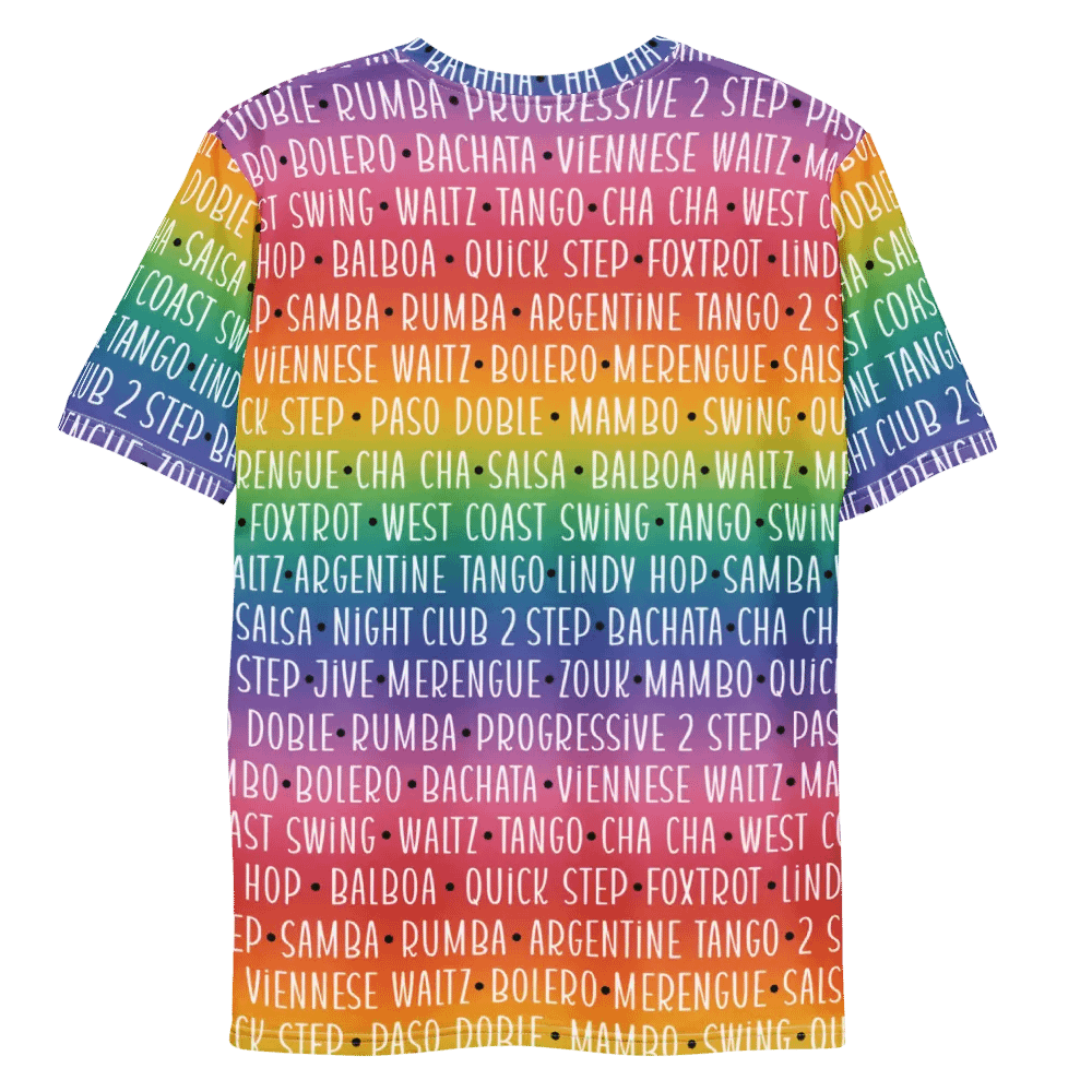 Men's Ballroom Dance Crew Neck T-shirt Rainbow product image (9)