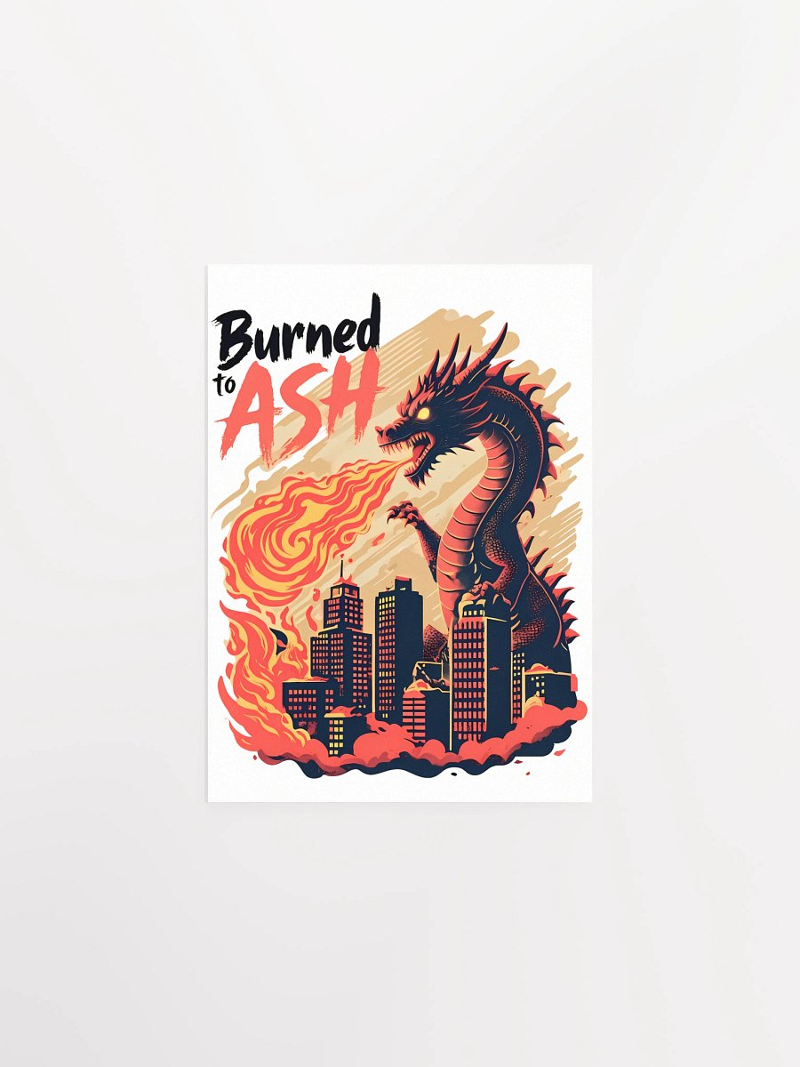 Fiery Dragon Destruction | 'Burned to Ash' Art Print Poster product image (3)