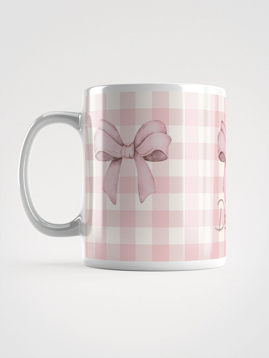 Mug Blanc Vichy Rose Revisité à Message - Douceur - Cadeau Poétique product image (2)