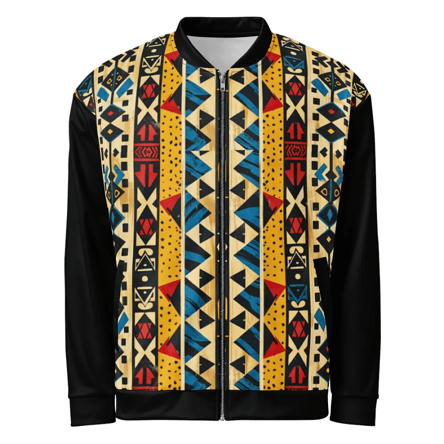 African Geometric Vibrance Bomber Jacket product image (6)