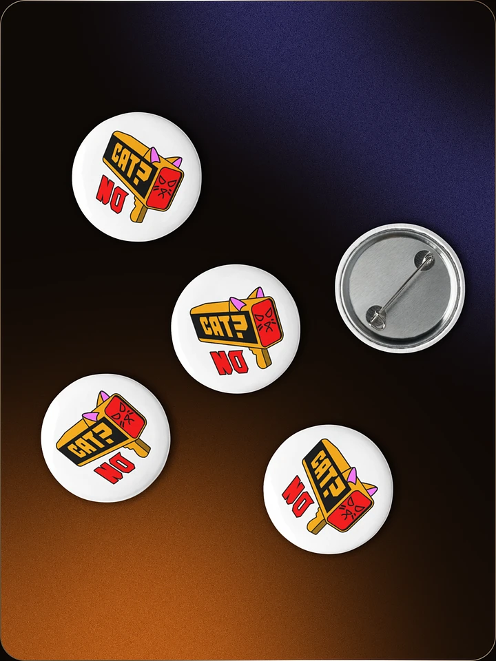 Cat Declined Catscan Pin Button Set (5x) product image (3)