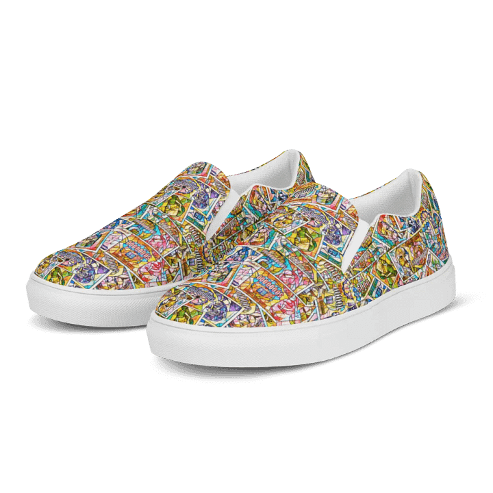 Jugoslovenski inflatorni dinar 1993 (Kolaž/mozaik) Women's Slip-On Canvas Shoes product image (2)