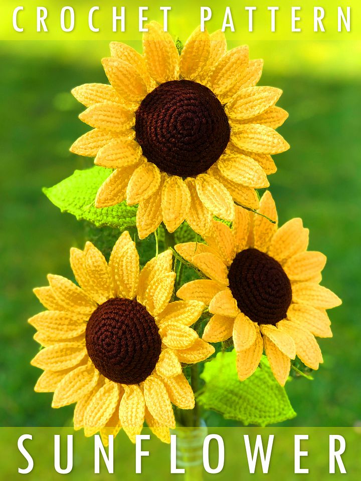 Dwarf Sunflower Crochet Pattern product image (1)