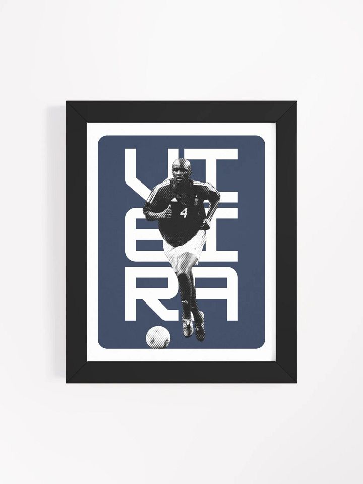 Patrick Vieira BW France Name Art Framed Print product image (2)