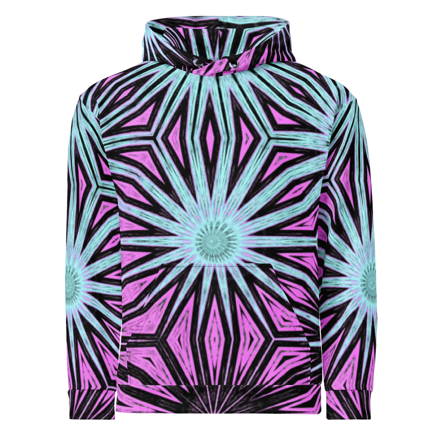 Abstract Striking Modern Circles Unisex Pull On Hoodie product image (2)