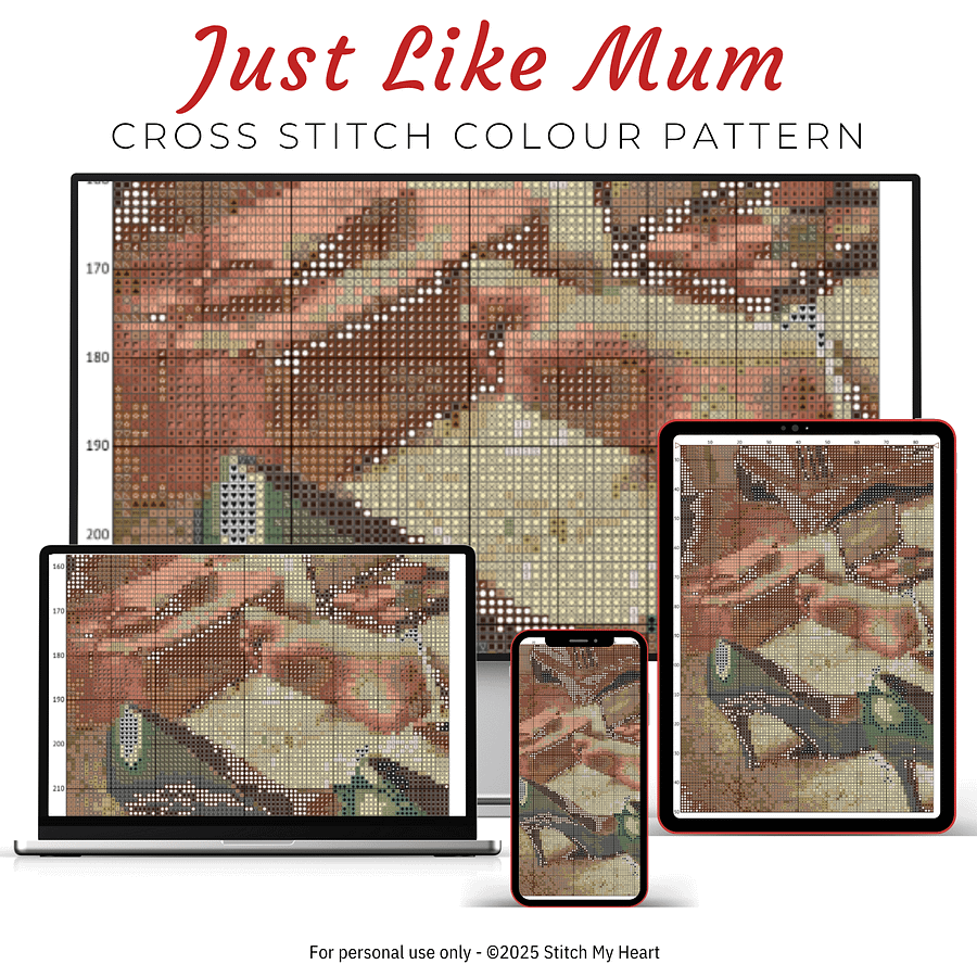 Just Like Mum Cross Stitch Pattern product image (3)