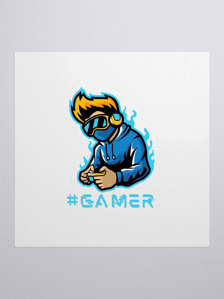 #Gamer Cutout Sticker product image (1)