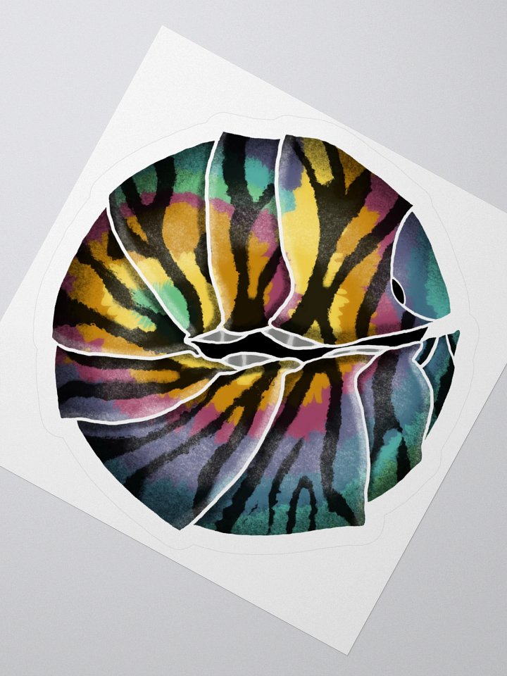 Reverse Tie-Dye Pride Isopod Sticker product image (5)