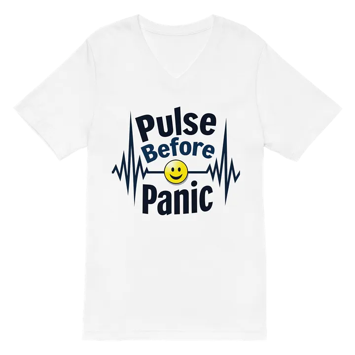 Pulse Before Panic ECG V-Neck Tee product image (2)