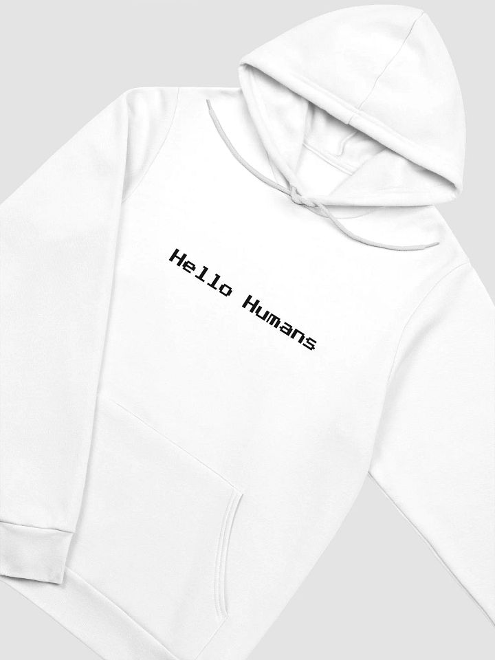 Hello Humans (White Minimalist Hoodie) product image (2)