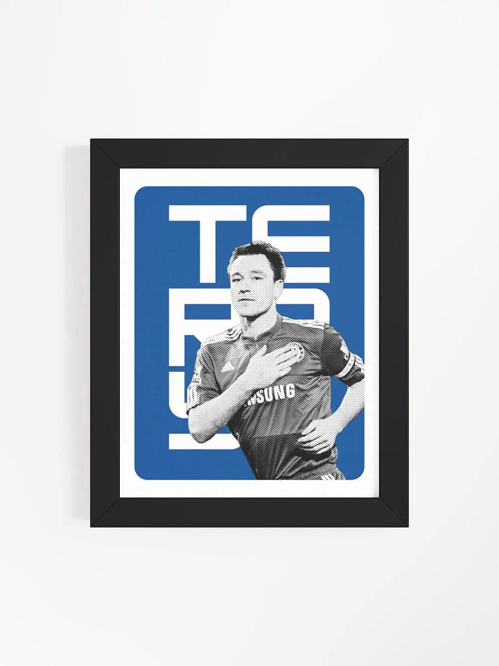 John Terry BW Chelsea Name Art Framed Print product image (2)