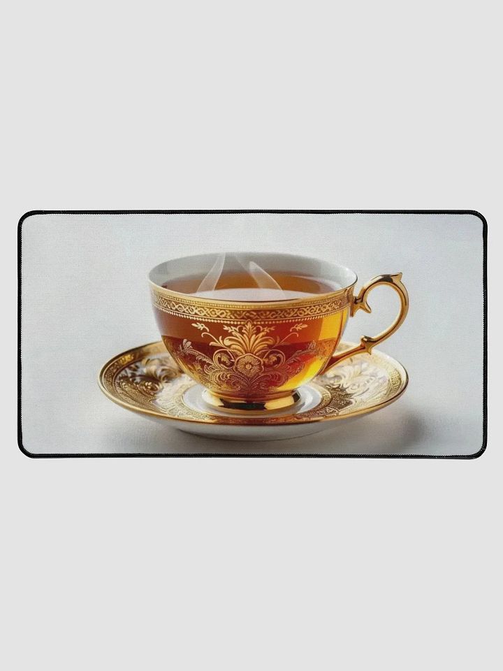 Golden Tea Delight Desk Mat product image (1)