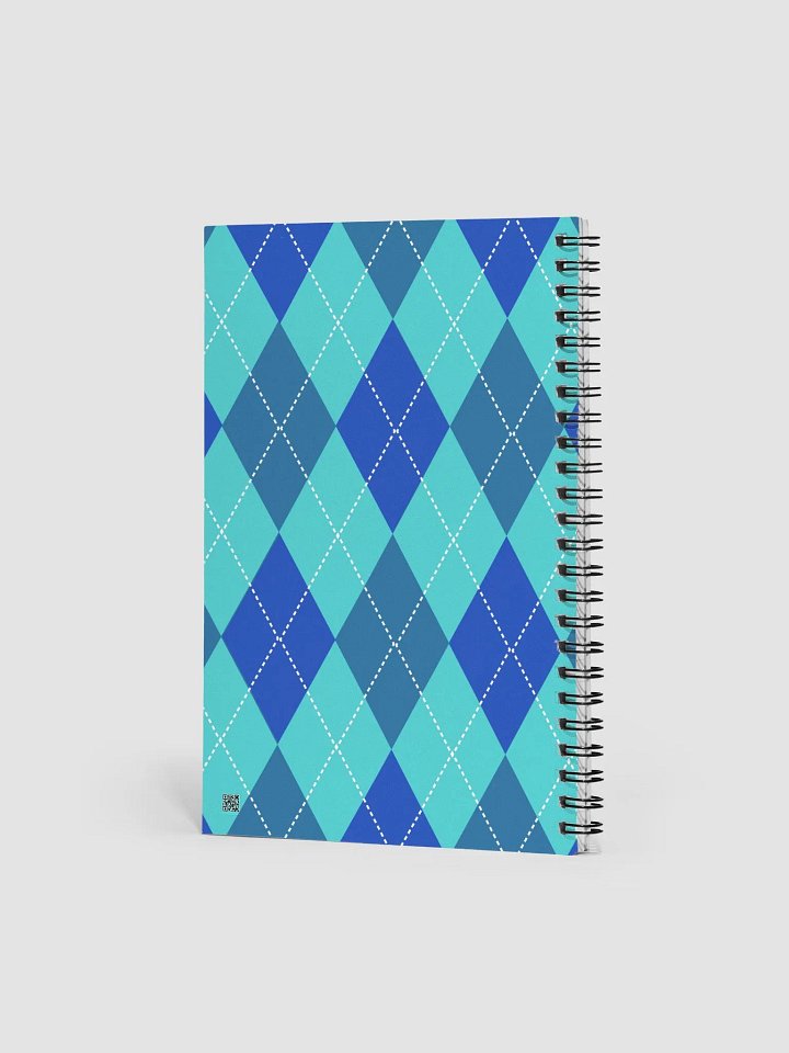 Blue Argyle Spiral Notebook product image (2)