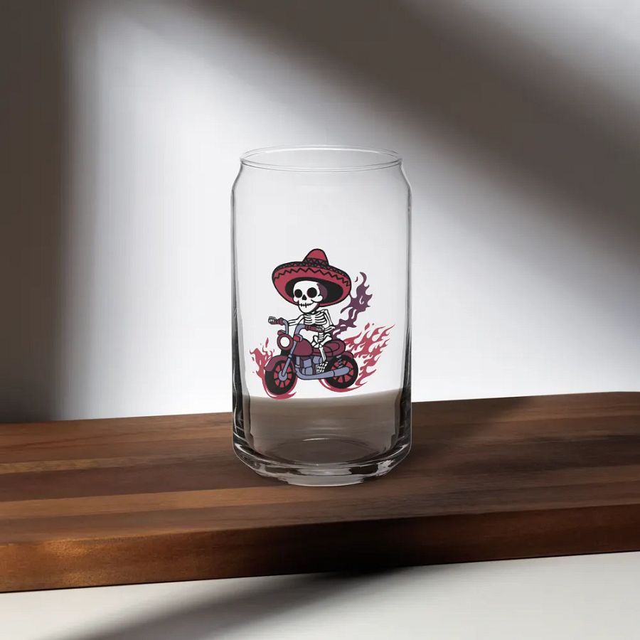 Bone to be Wild 16oz Can-Shaped Drinking Glass product image (10)