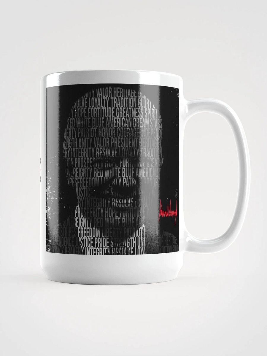 Trump Patriotic Word Silhouette 15oz Coffee Mug product image (1)