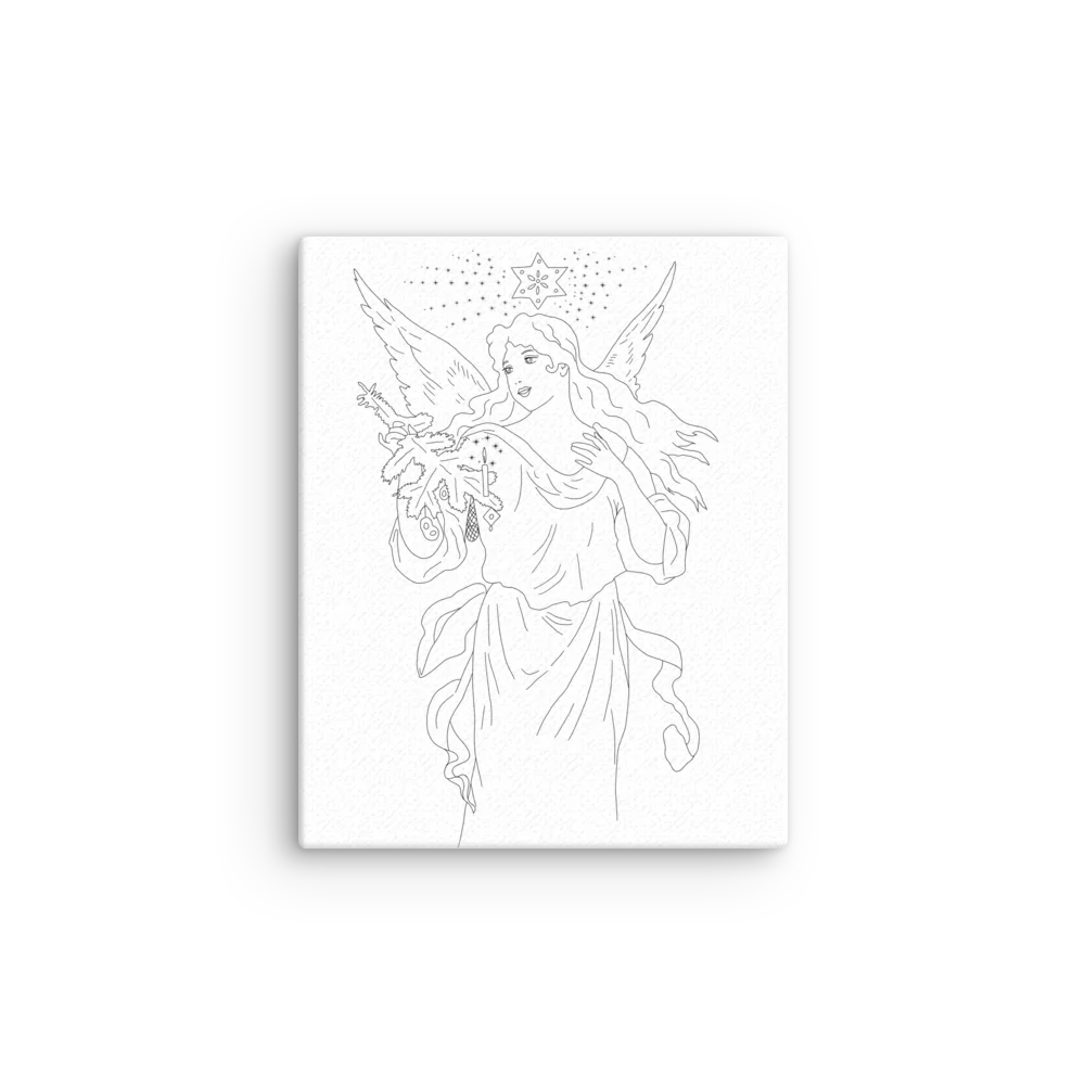 Color-Your-Own Christmas Angel on Canvas product image (2)
