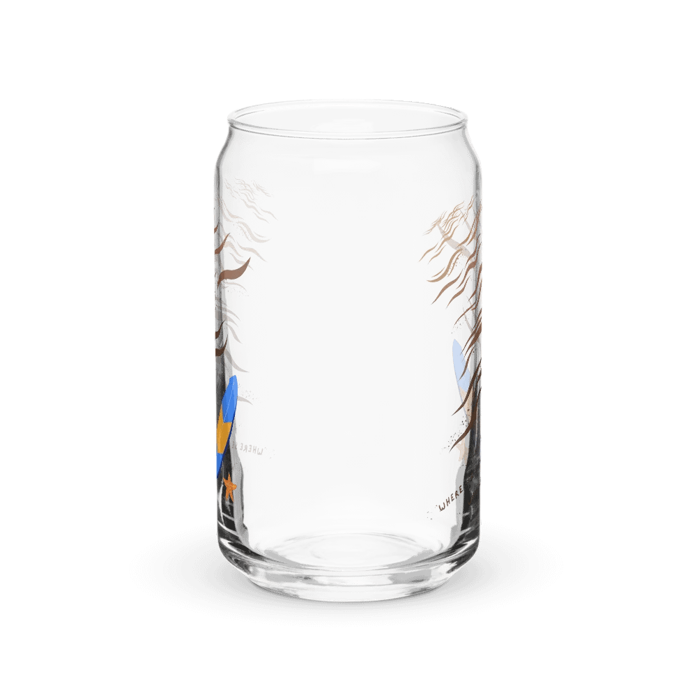 Life Is Better Where Sea Waves Whisper Can-Shaped Glass ( Side -Beach- ) product image (2)