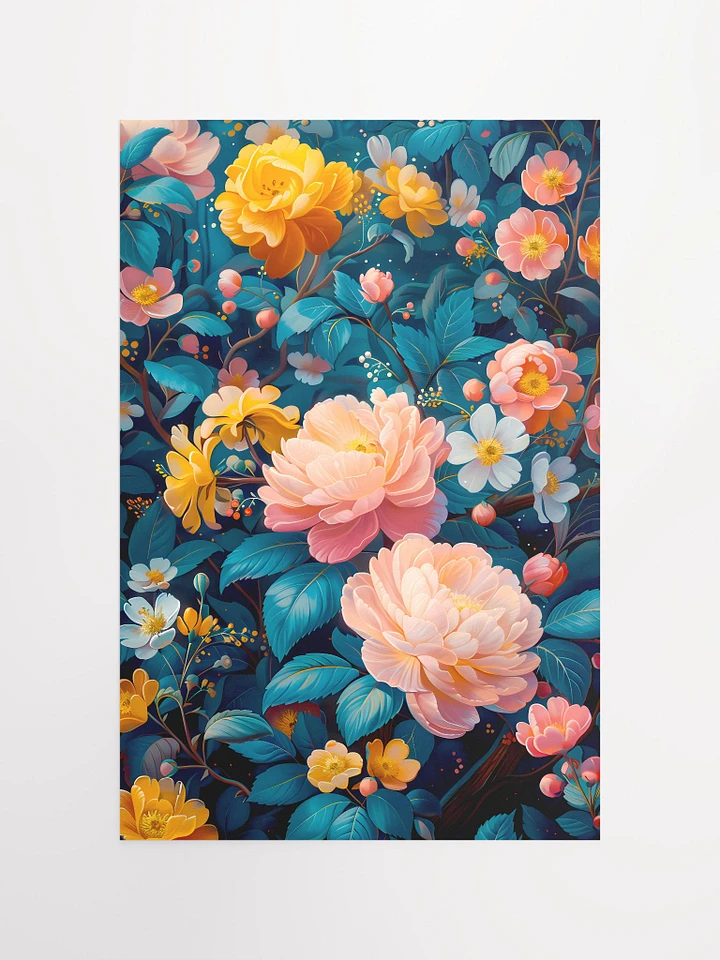 Enchanted Garden Poster: Vibrant Roses and Blossoms for Romantic Home Decor Matte Poster product image (2)