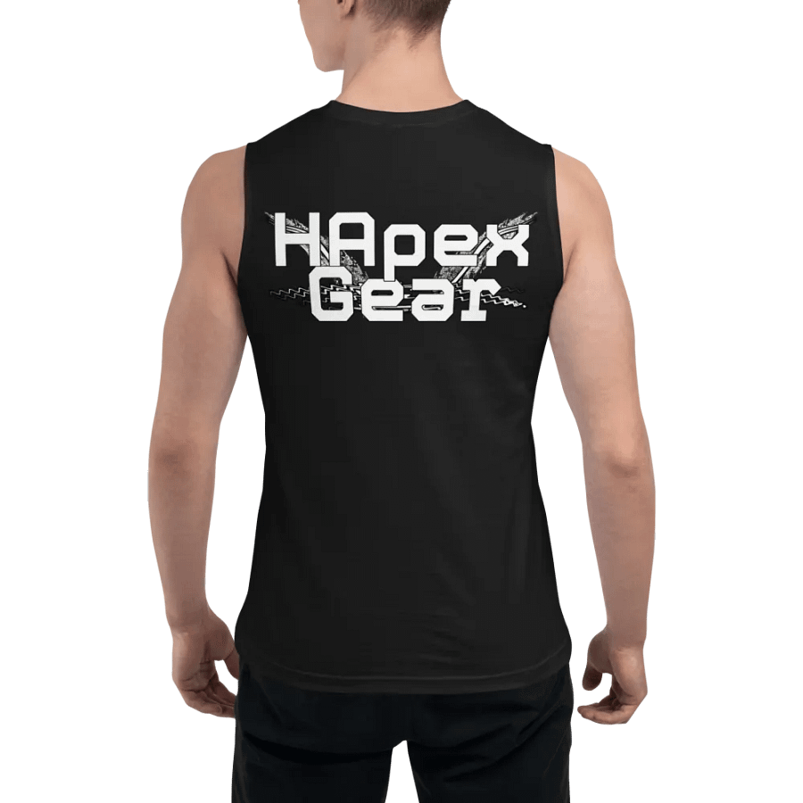 Muscle Tank - Embroidered - White HApex Gear White Logo product image (7)