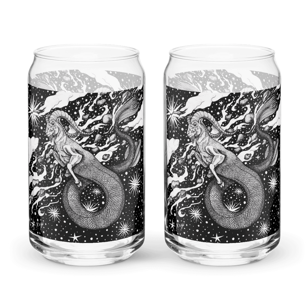 Capricorn Zodiac Can-Shaped Glass product image (8)