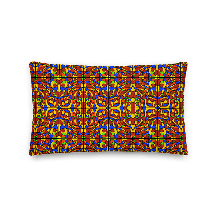 Orange Stained Glass – Premium Decorative Pillow product image (1)