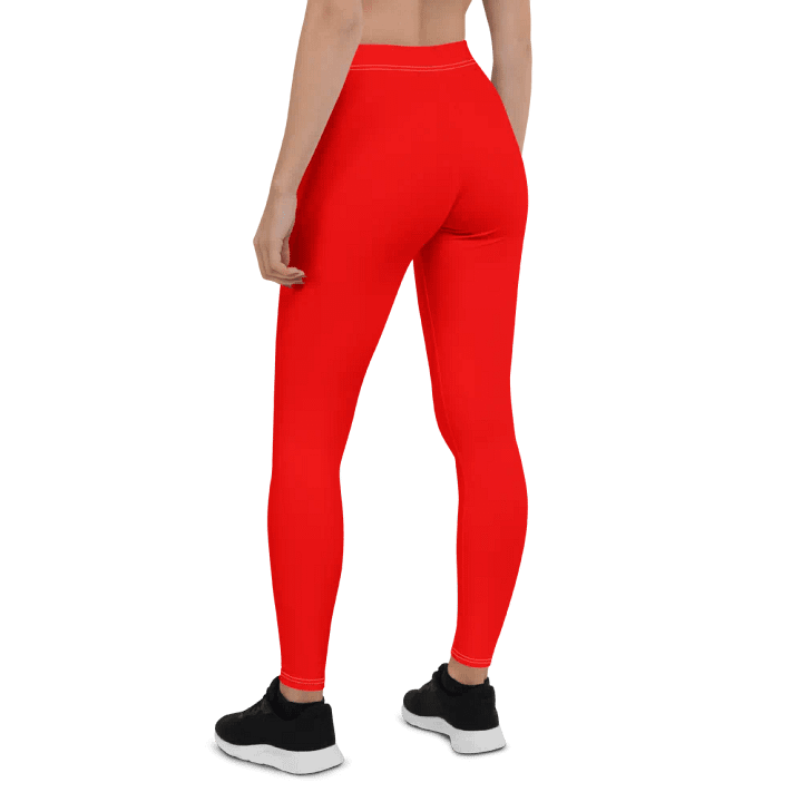 Plain Color Red Leggings product image (2)