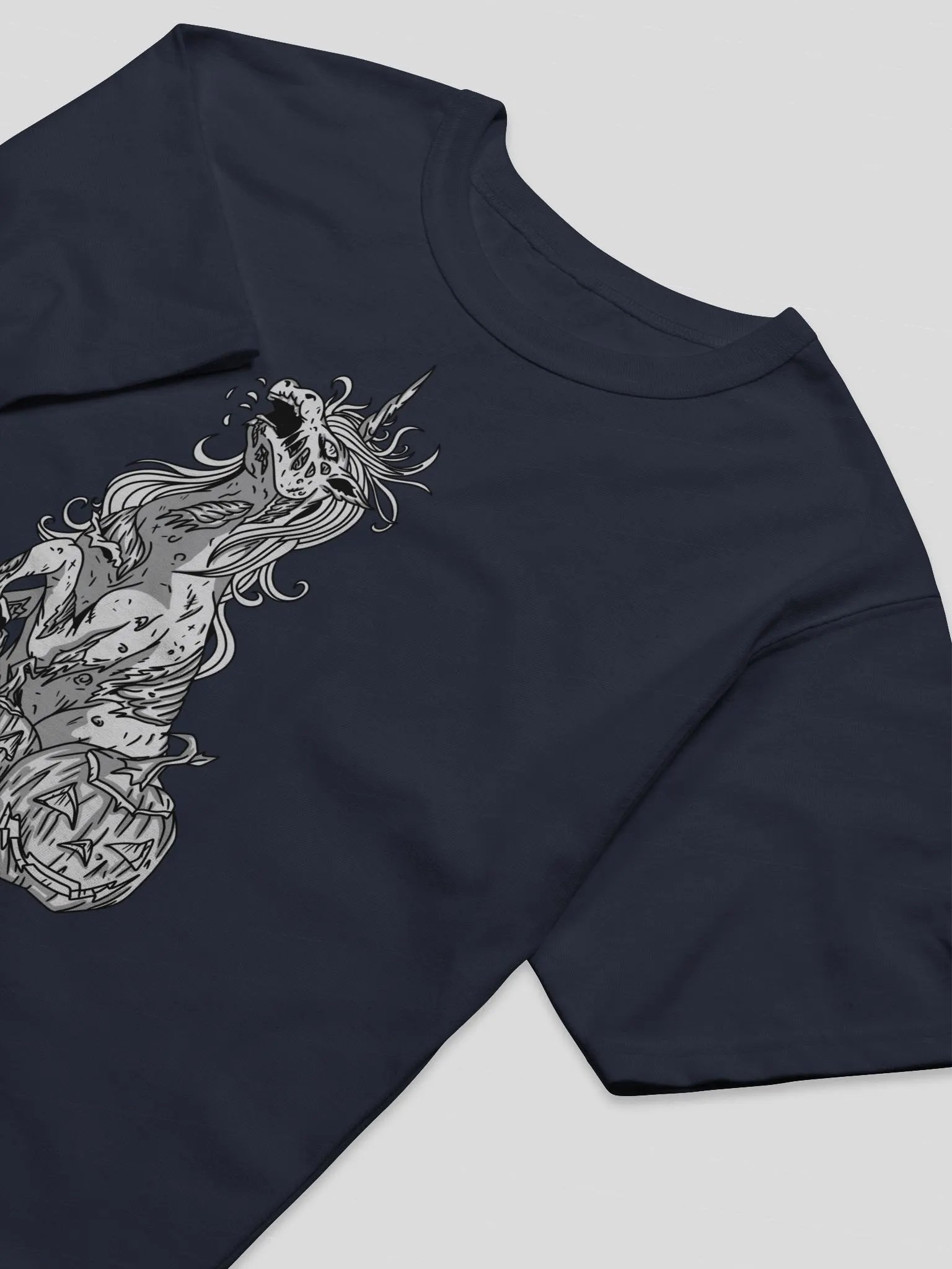Undeadicorn Black and White T-Shirt product image (2)