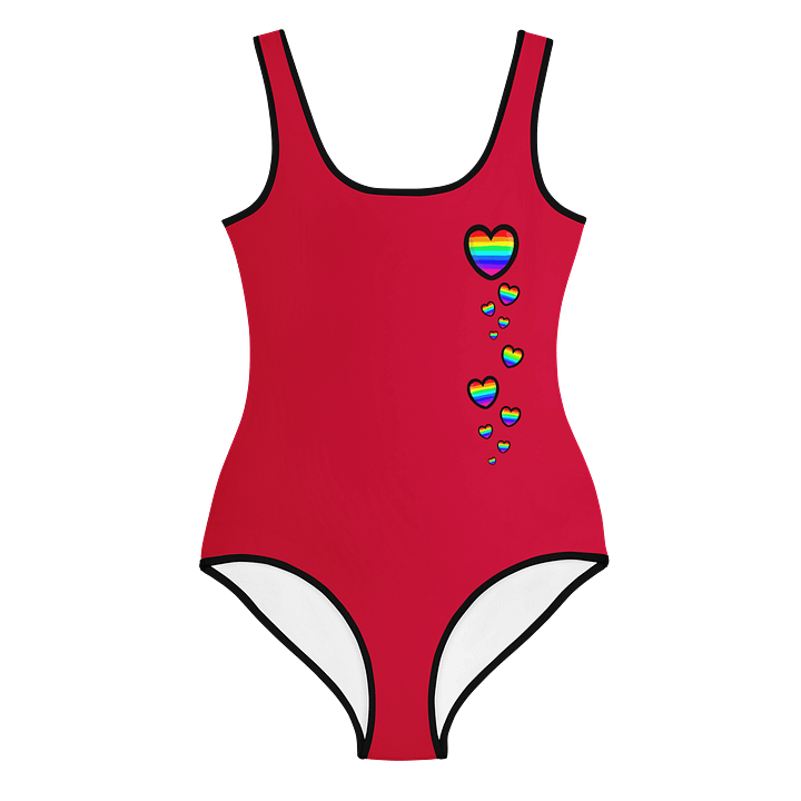 Rainbow Hearts Swimming Cossy - RED product image (1)