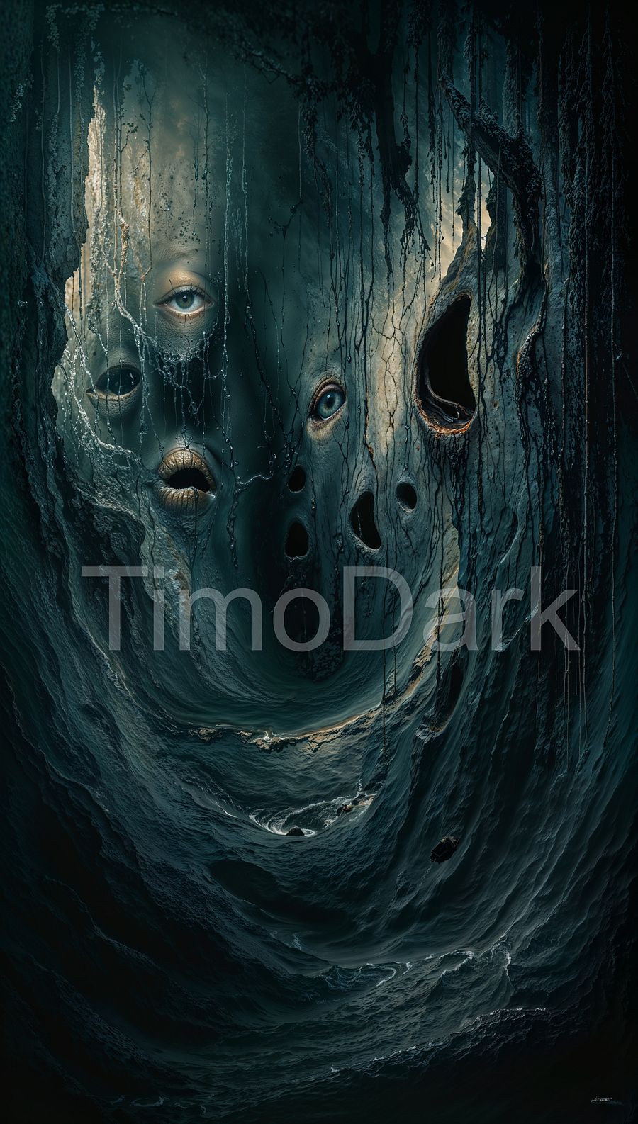 Abyssal Faces Phone Wallpaper product image (1)