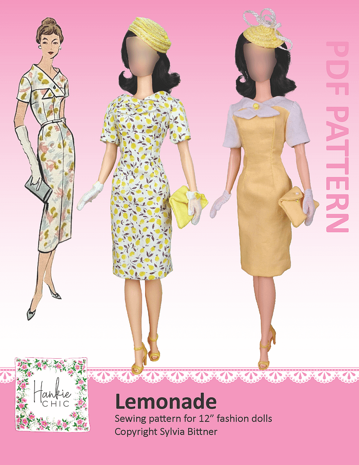 Lemonade sewing pattern for 12" fashion dolls product image (1)