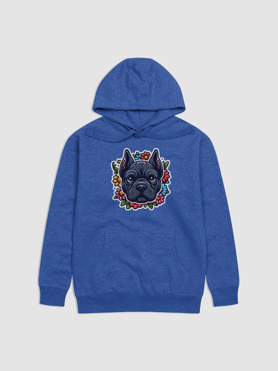 Cozy Black Cane Corso with Vibrant Flowers Hoodie – Stylish Dog Lover Design product image (21)