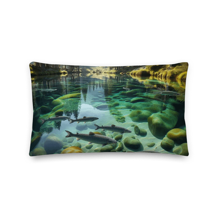 Tranquil River Dream All-Over Print Pillow | AI Design product image (2)