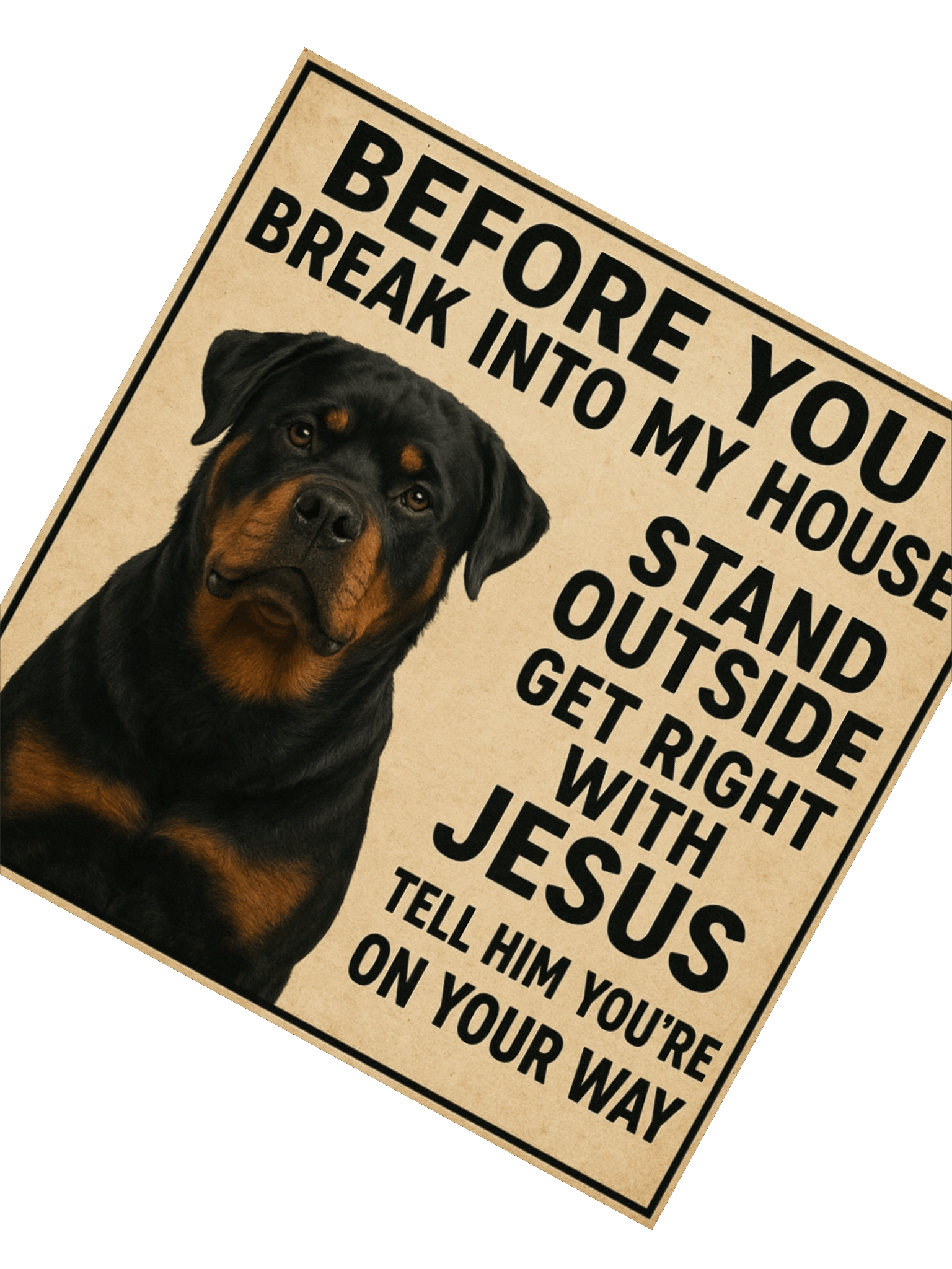 Rottweiler Get Right with Jesus - Sticker product image (4)