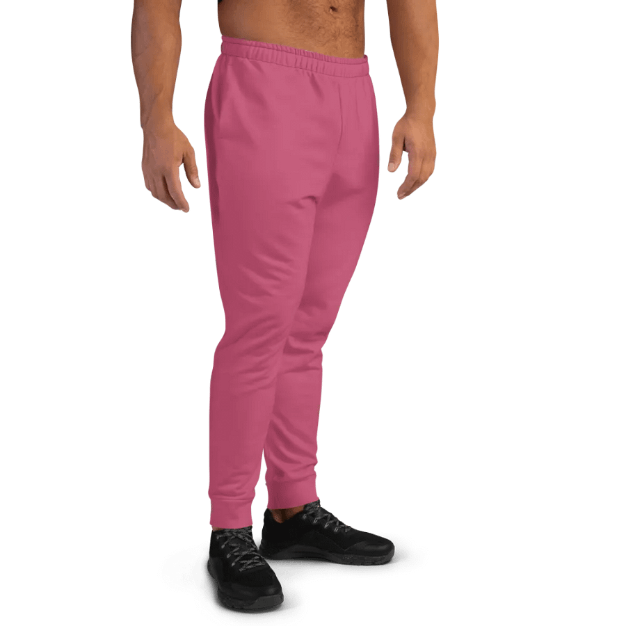 Plain Vibrant Red Soft Summer Recycled Polyester Premium Men's Joggers by Treasure Pie product image (8)